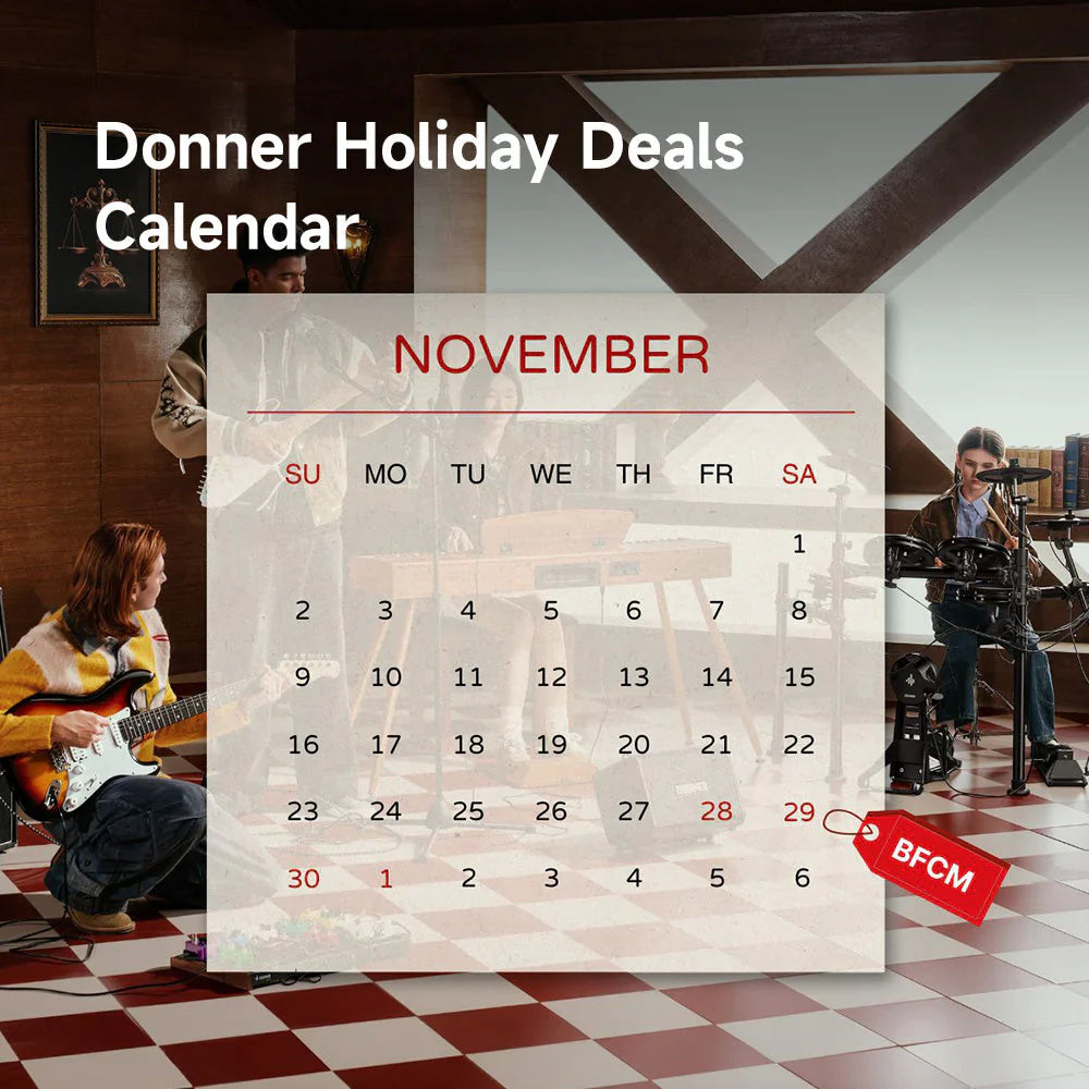 Donner Black Friday 2025: Las Mejores Ofertas en Instrumentos Musicales