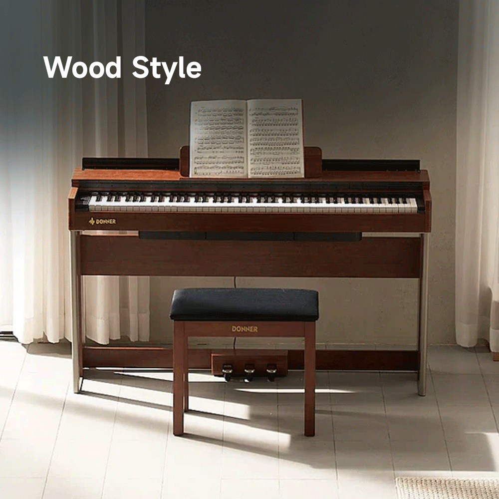 Revisión del piano digital Donner DDP-200 de madera de 88 teclas