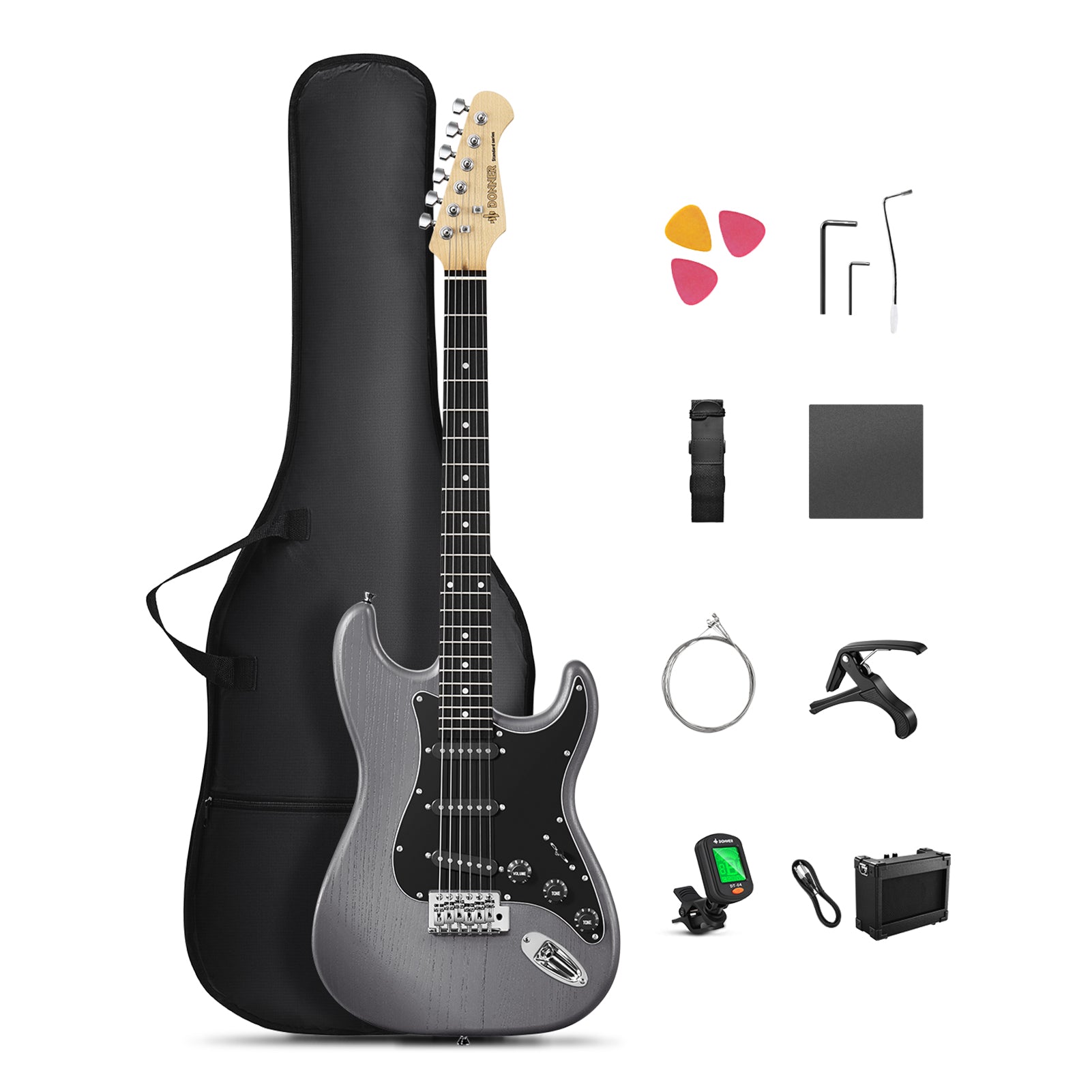Donner DST-80 Guitarra eléctrica-Negro##
