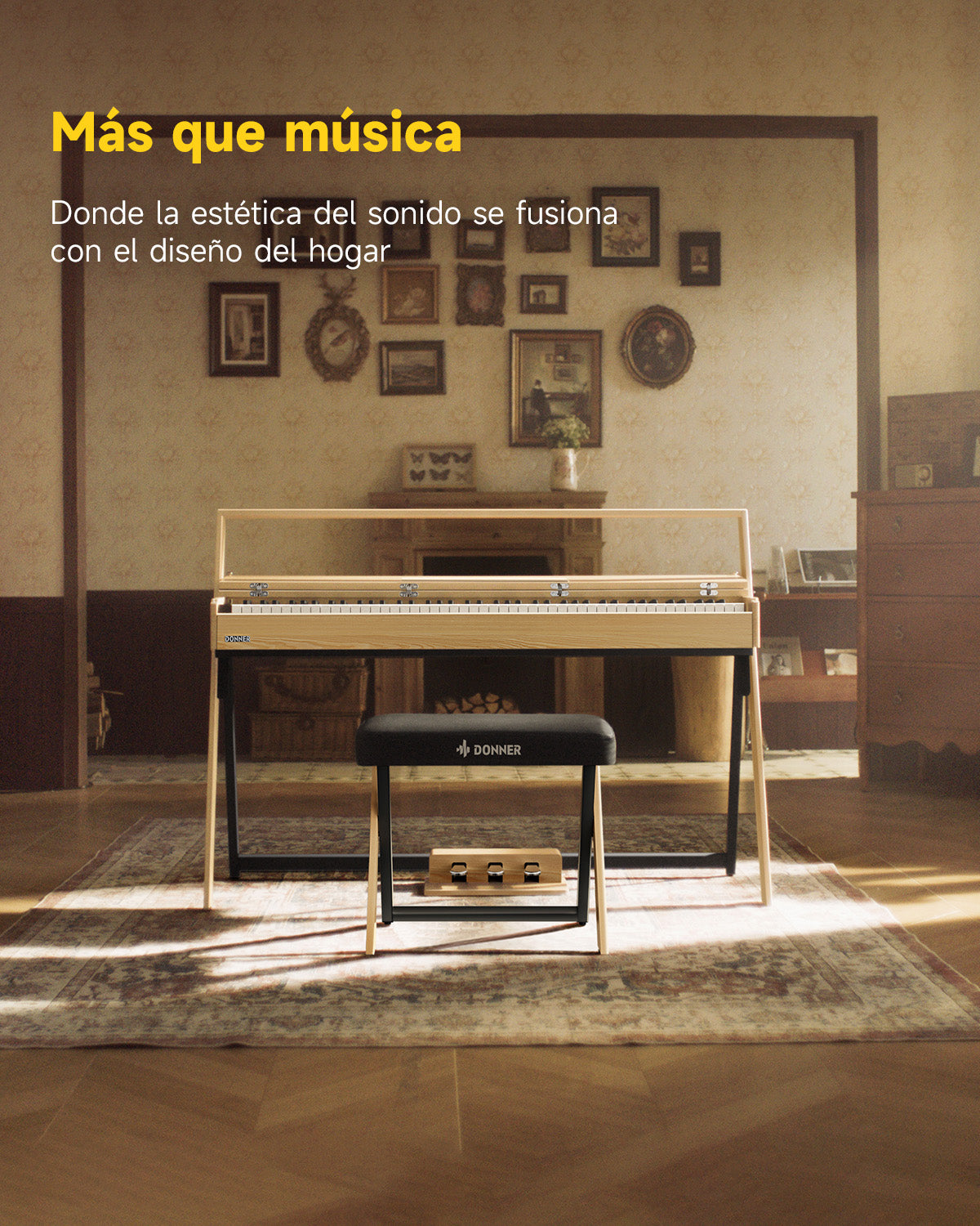 Donner OURA™ R300 Piano digital doméstico de 88 teclas Madera clara
