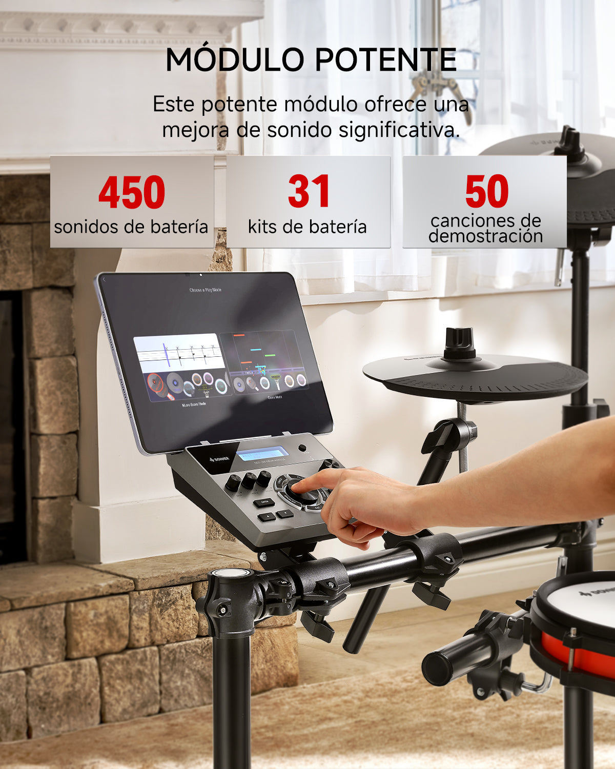 Donner DED-200X Batería electrónica-5 tambores 4 platillos (Nueva Versión)##