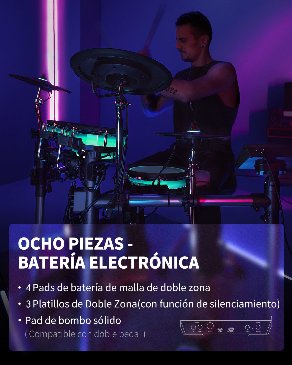 Batería electrónica Donner BackBeat