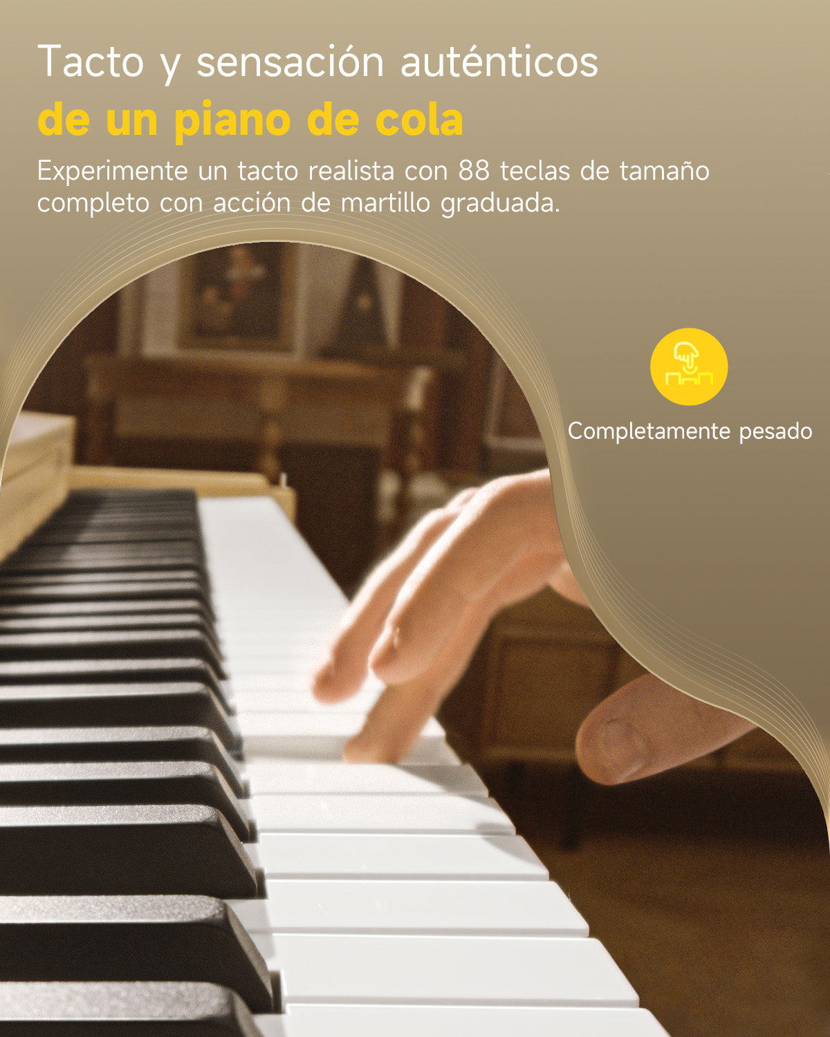 Donner OURA™ R300 Piano digital doméstico de 88 teclas Madera clara