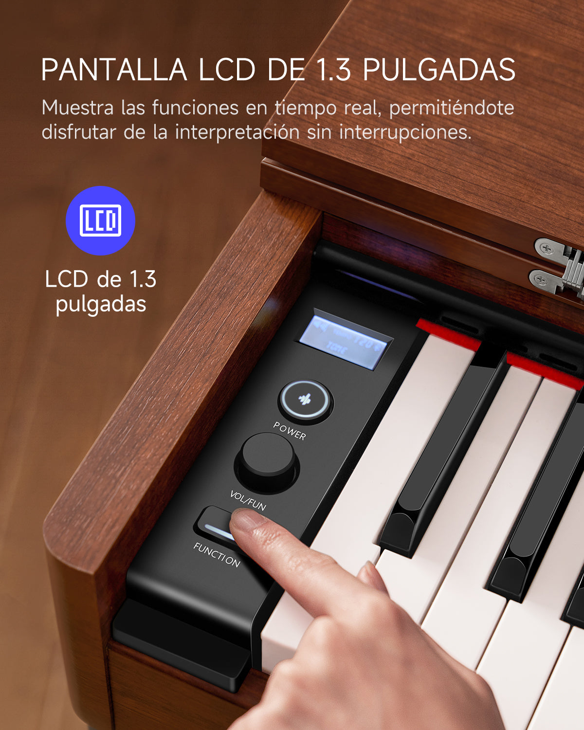 Donner DDP-200 Piano Digital con Acción de Martillo Graduada-DDP-200MK2 Versión actualizada##