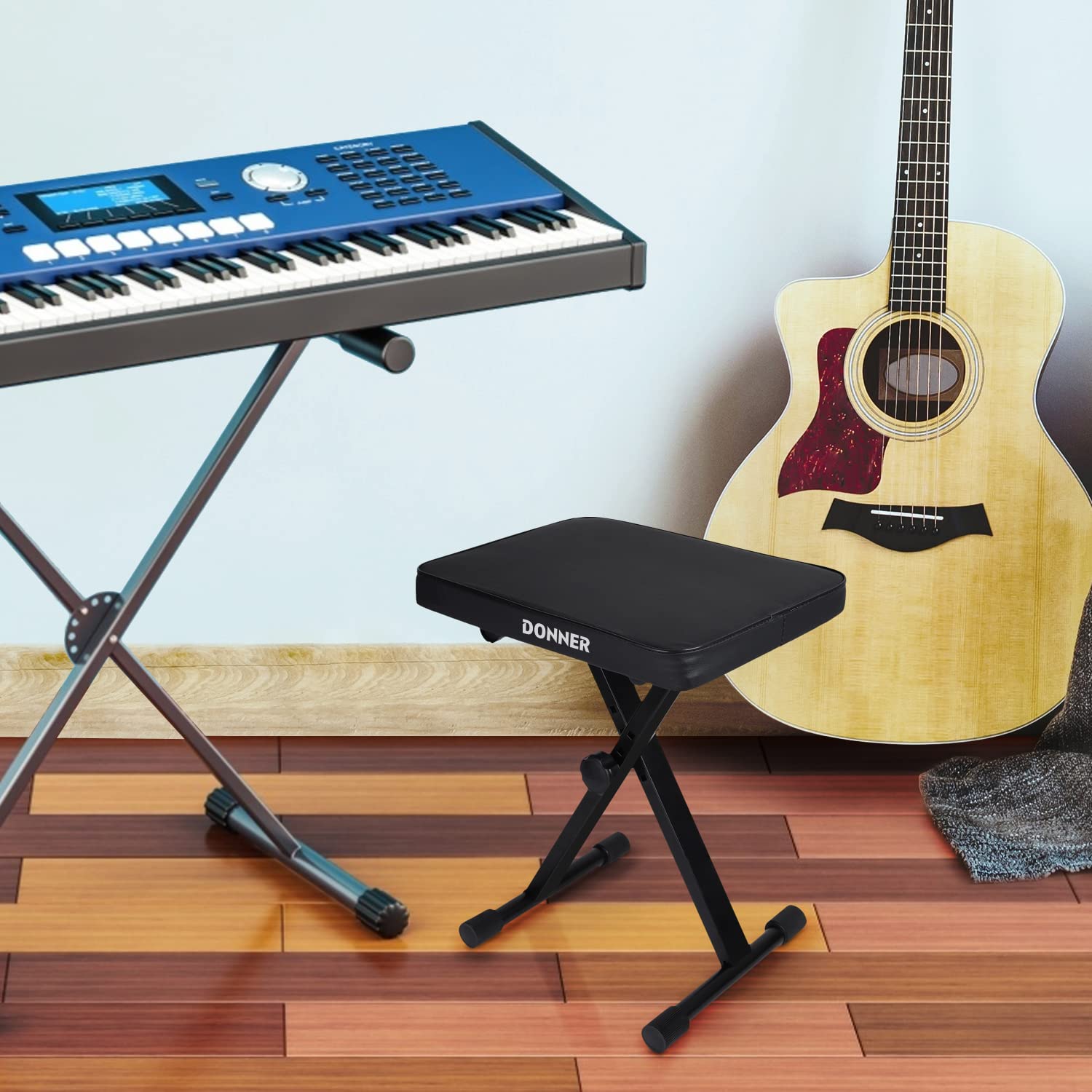 Donner Adjustable X-Style Bench with Extra High-Density Padding