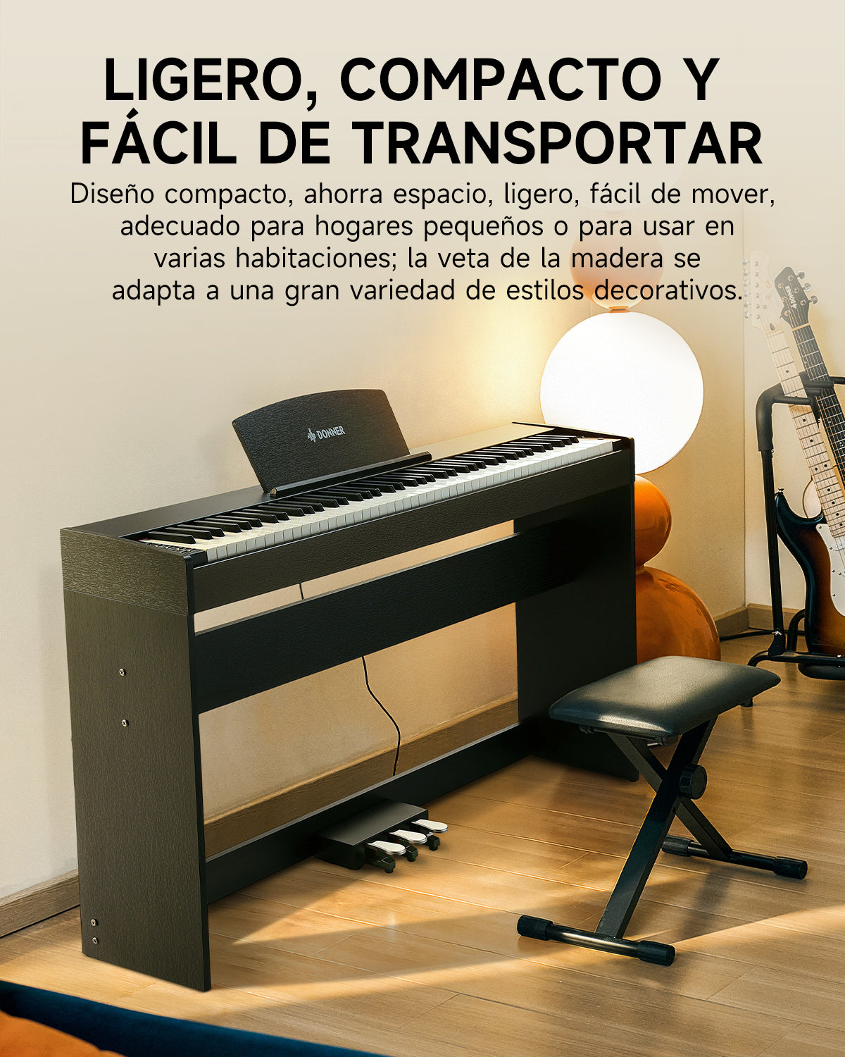 Donner DDP-50 Piano digital contrapesado de 88 teclas