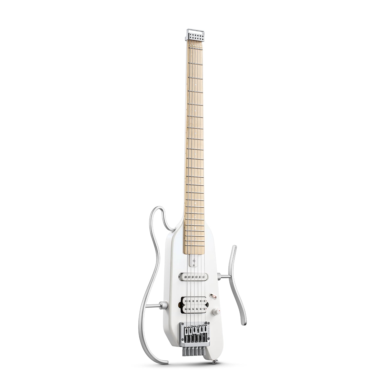Donner HUSH™ X Guitarra eléctrica ultraligera sin cabeza-Blanco##