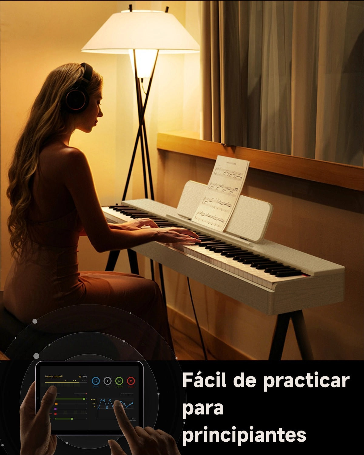 Donner OURA™ S100 Piano digital de estilo casero-Bianco##