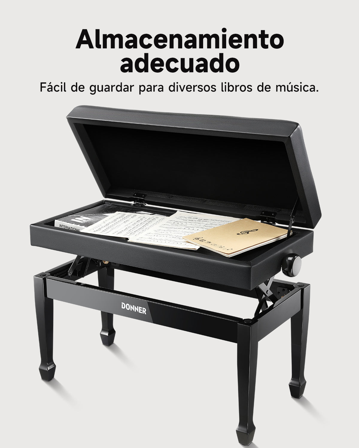Donner Banco de piano para dos personas con altura regulable
