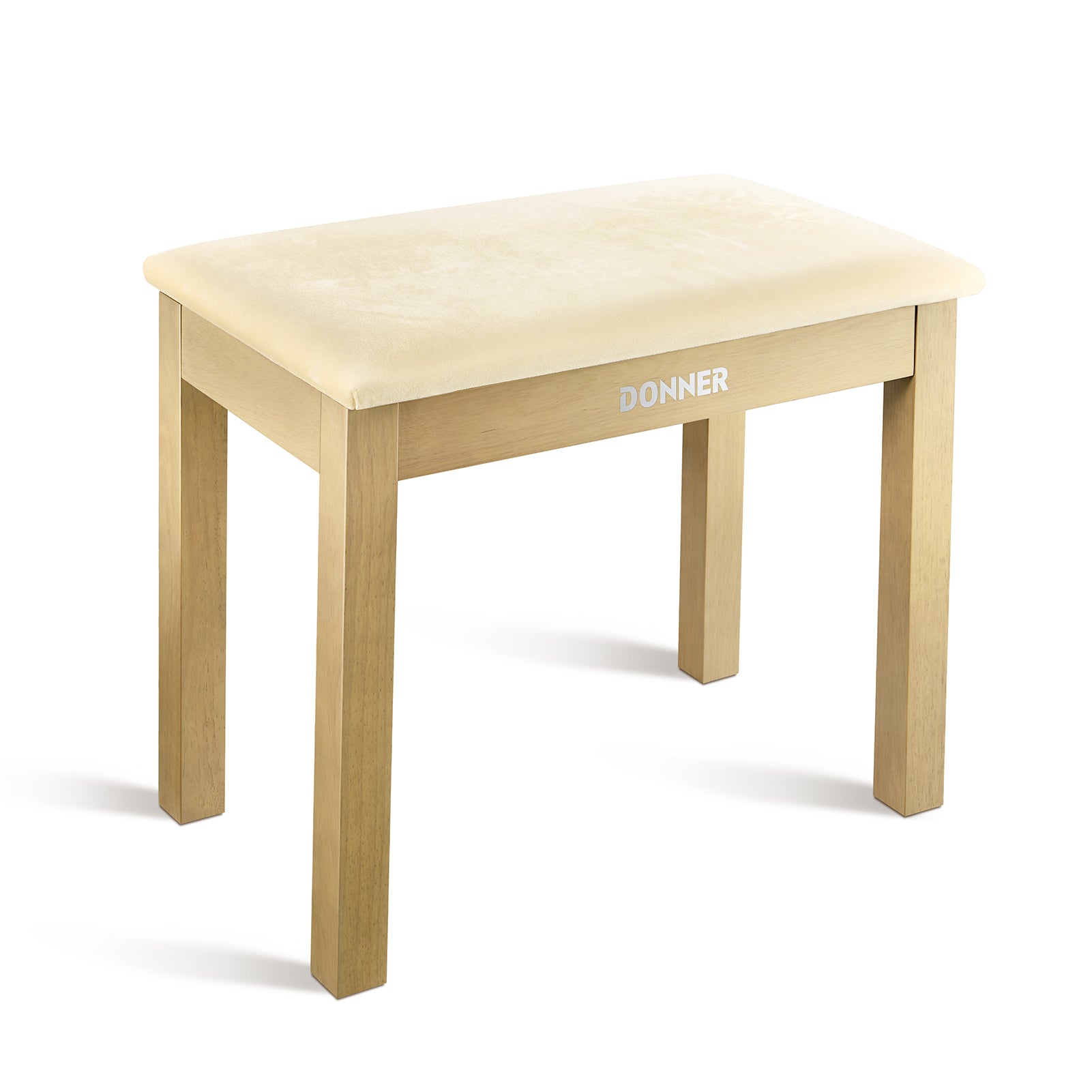 Donner Banco para piano Donner color madera clara con cojín de ante de alta densidad