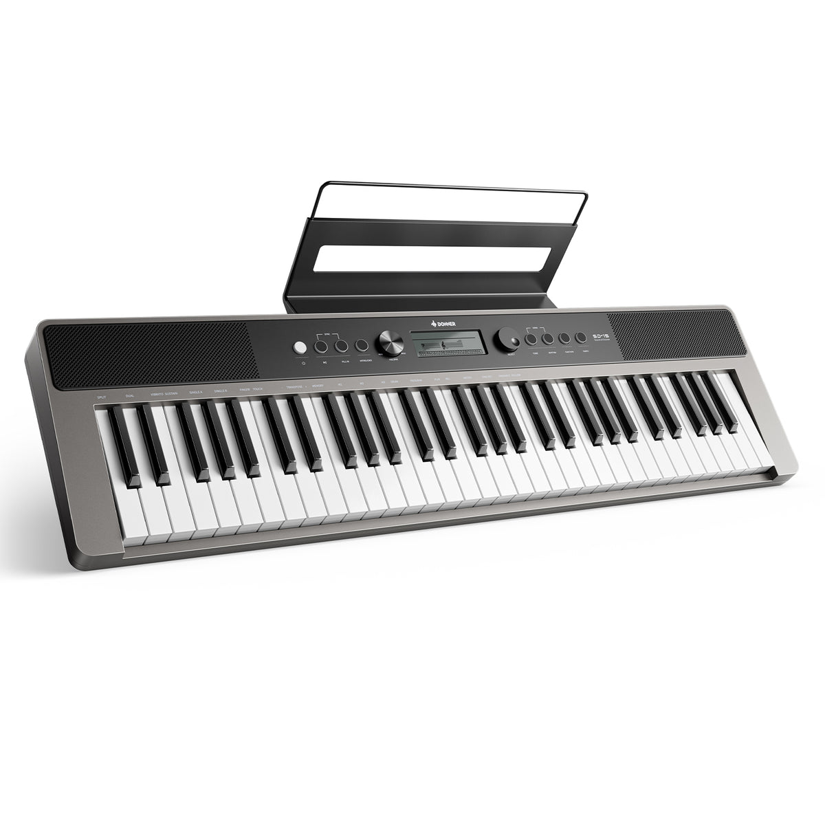 DONNER SD-15 Teclado electrónico de 61 teclas Gris