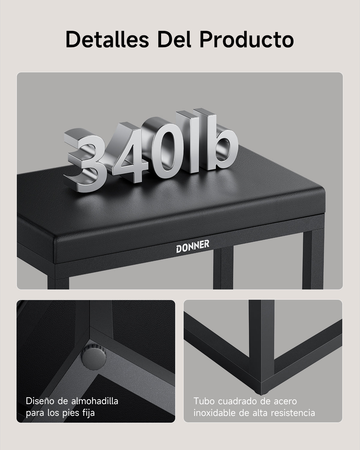 Donner DKB-200 Banco de piano minimalista