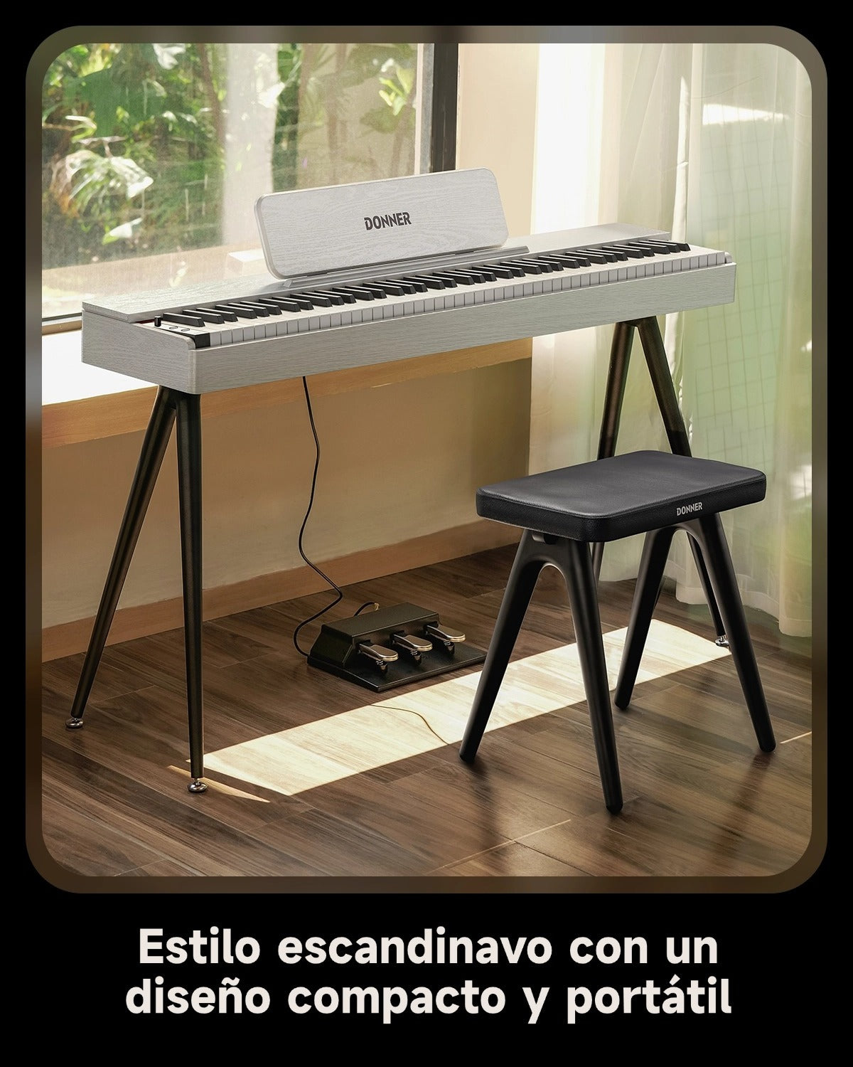 Donner OURA™ S100 Piano digital de estilo casero-Bianco##