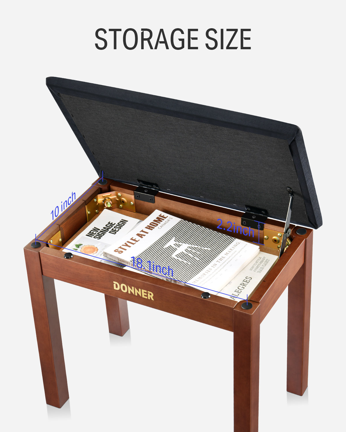 Donner DKB-10 banco para piano-Marrón##