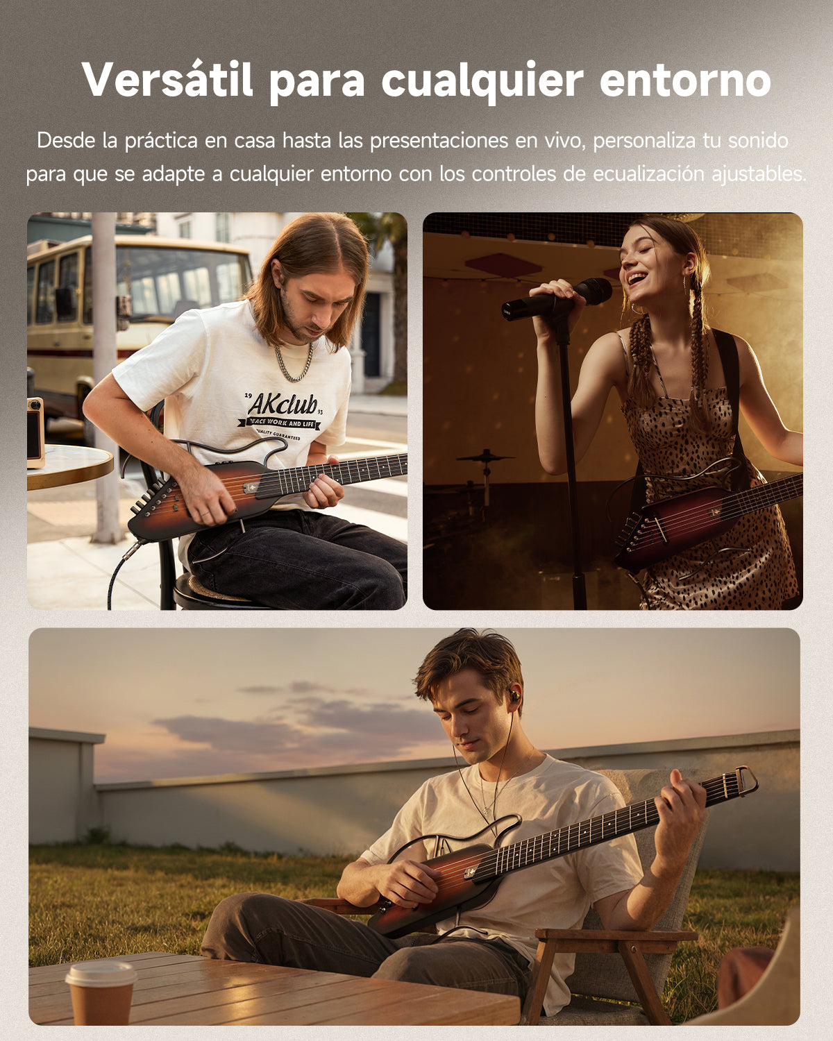 Donner HUSH™ I Guitarra de viaje ultraligera y portátil-Sunburst##