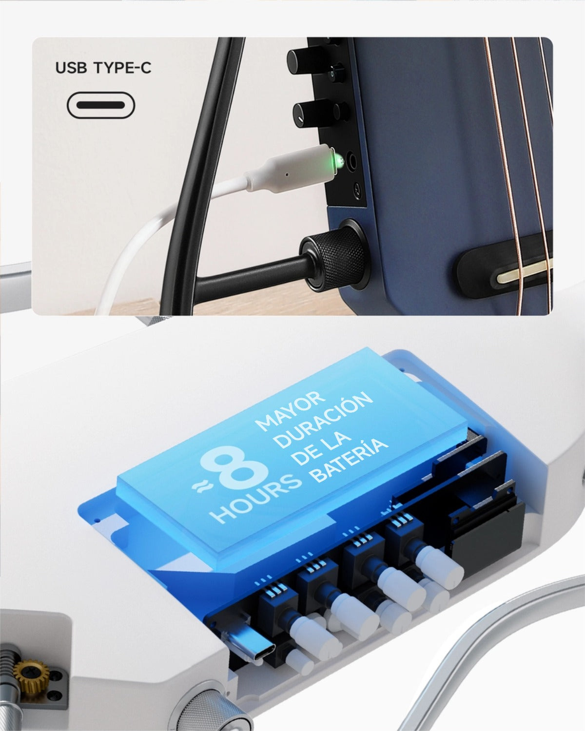 Donner HUSH™ I PRO Guitarra de viaje-Vuelo al Espacio Profundo##