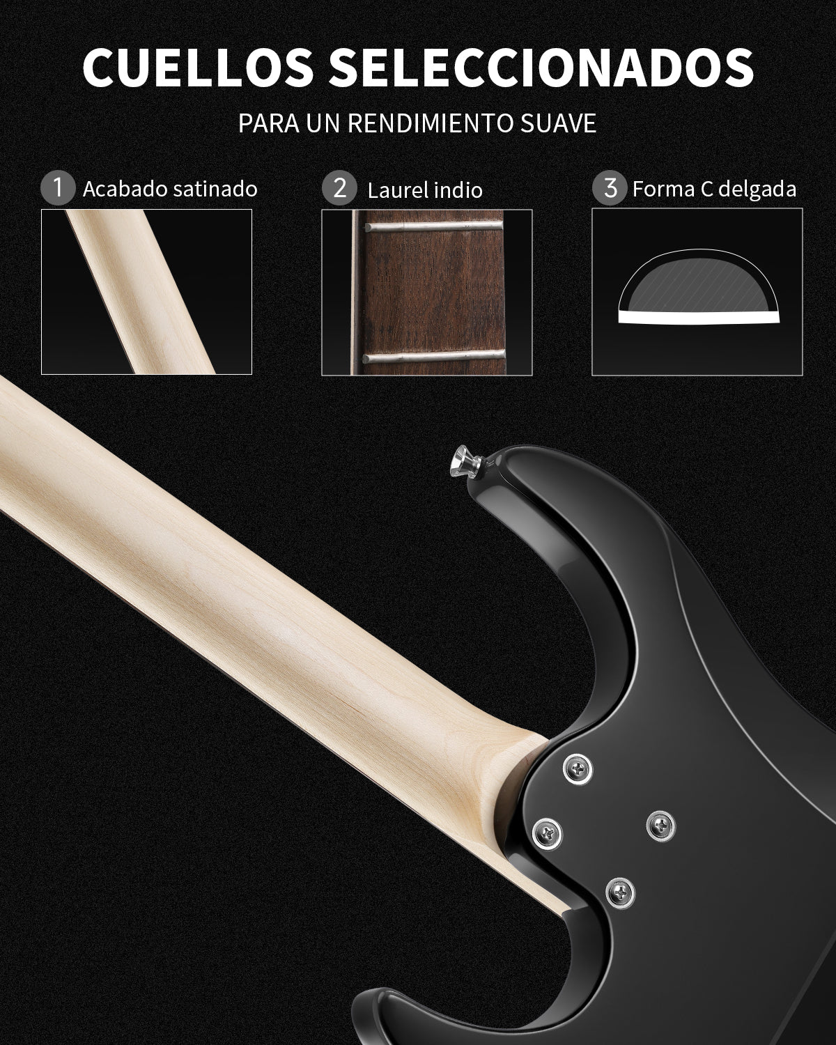 Donner DMT‑66 Guitarra eléctrica-Negro##