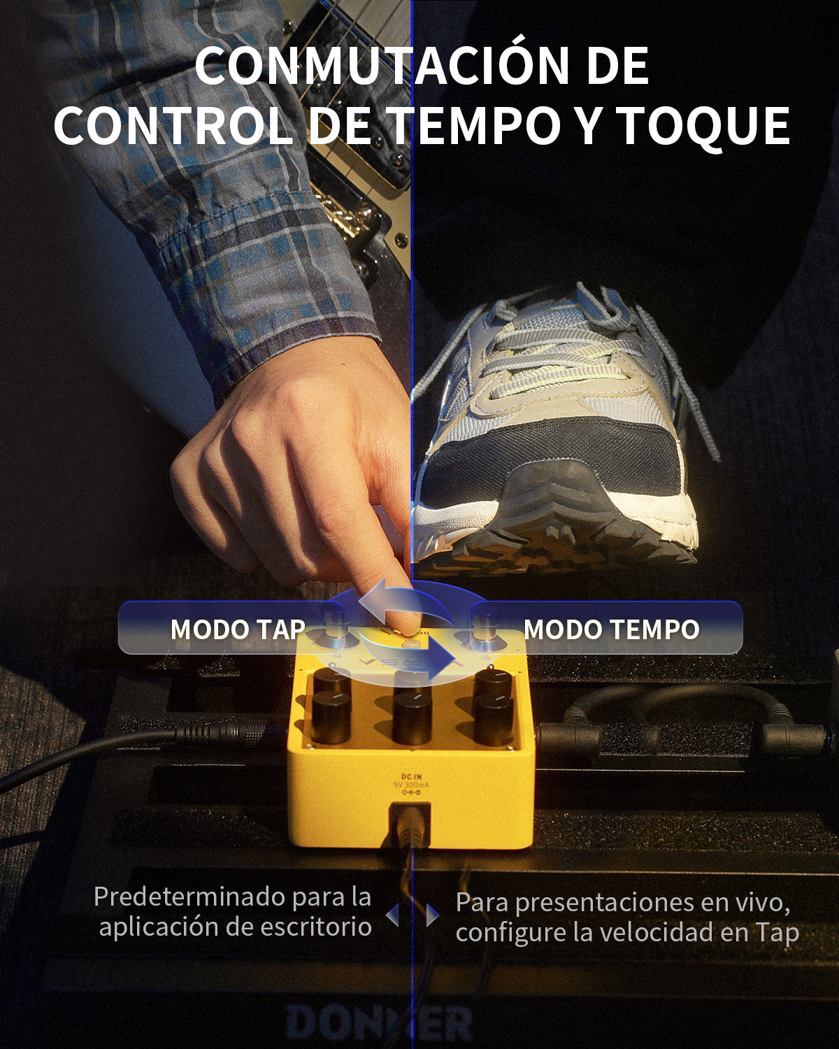 Donner Yellow Fall II Pedal efecto reverb y delay