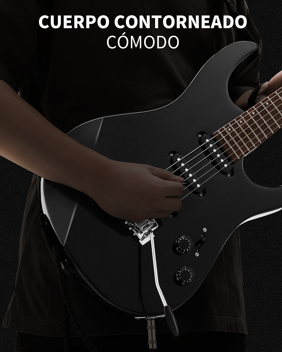 Donner DMT‑66 Guitarra eléctrica-Negro##