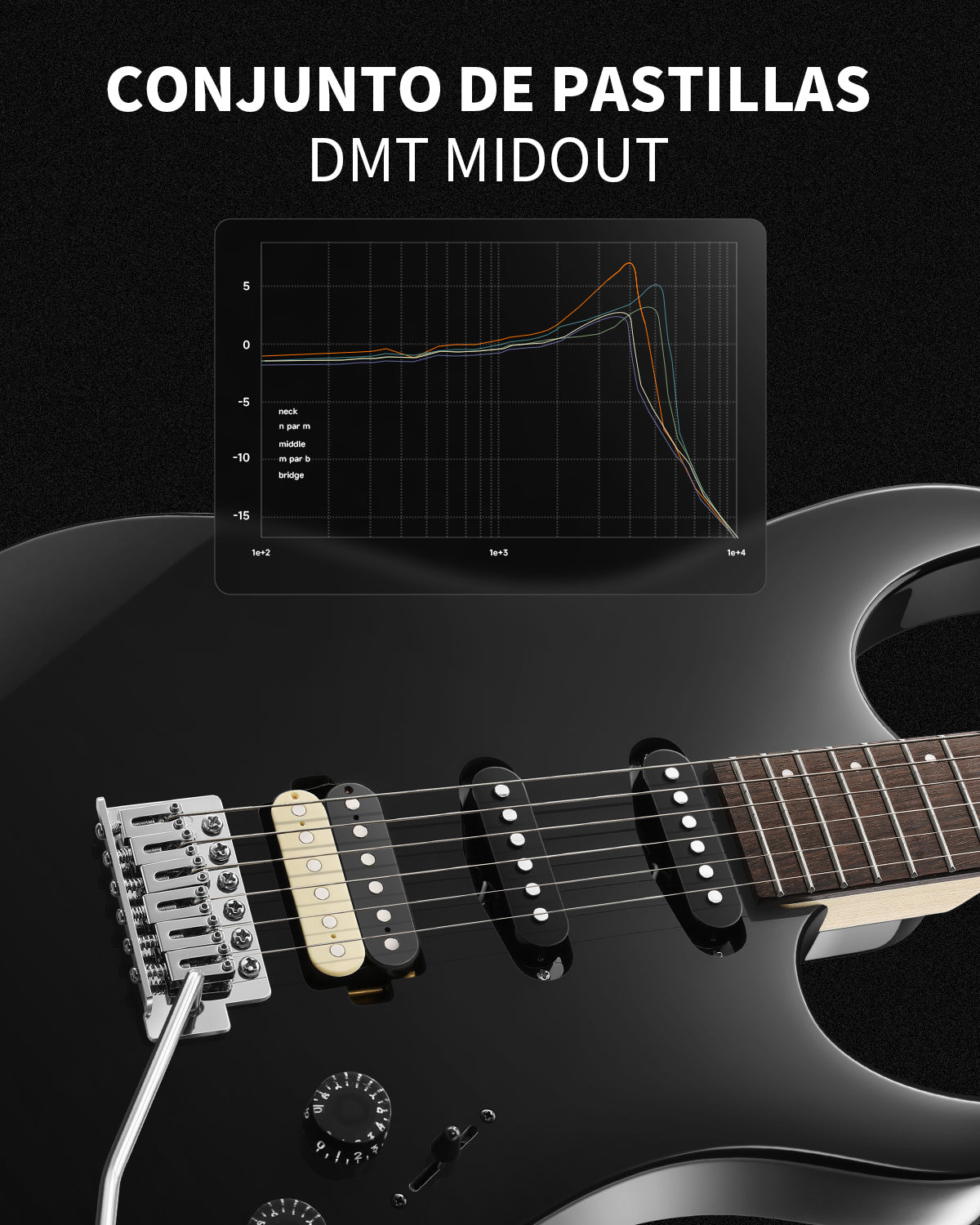 Donner DMT‑66 Guitarra eléctrica-Negro##