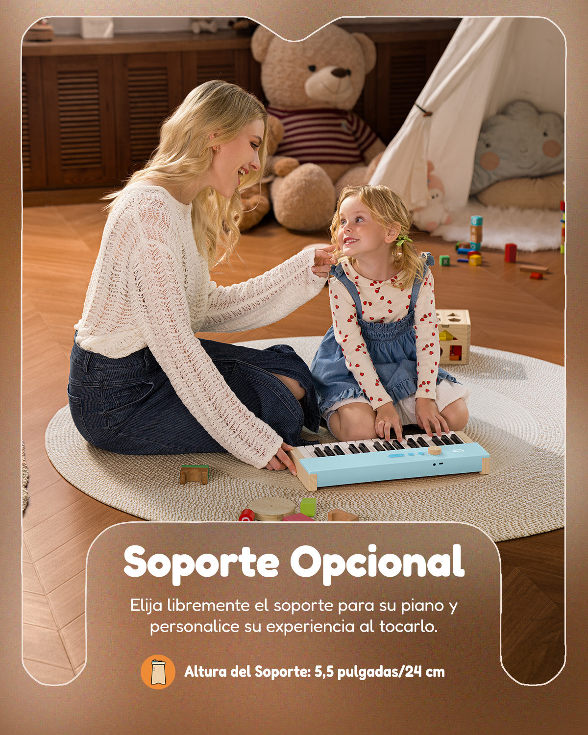 Eastar KIDO V-10 Mini teclado digital de 32 teclas-Azul##