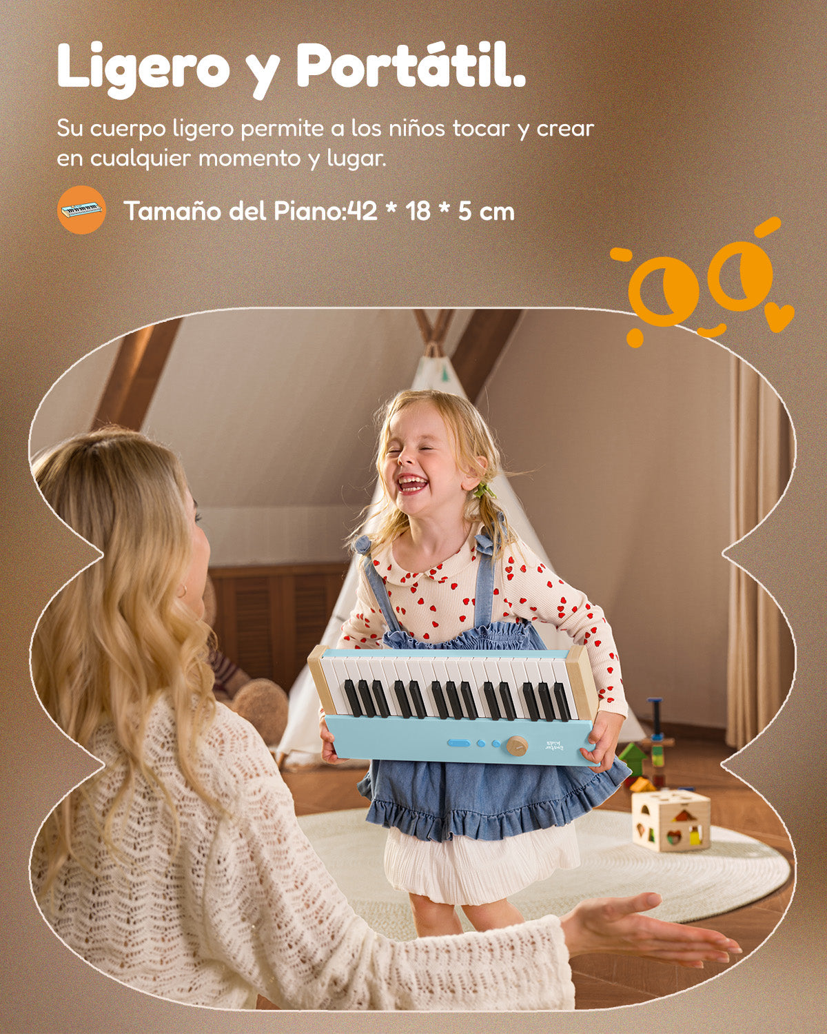 Eastar KIDO V-10 Mini teclado digital de 32 teclas-Azul##