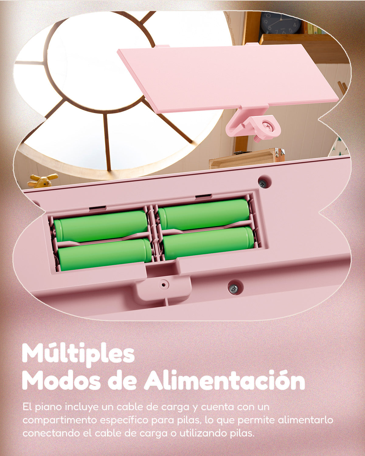 Eastar KIDO V-10 Mini teclado digital de 32 teclas/44 teclas-32 teclas Rosa##