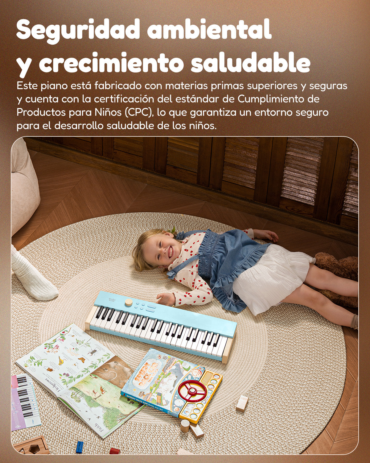 Eastar KIDO V-10 Mini teclado digital de 32 teclas/44 teclas-44 teclas con soporte Azul##