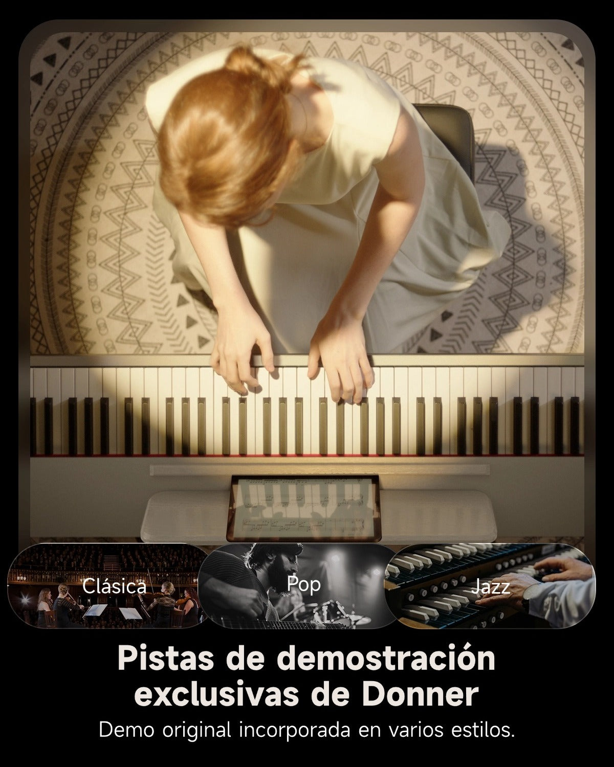 Donner OURA™ S100 Piano digital de estilo casero-Bianco##