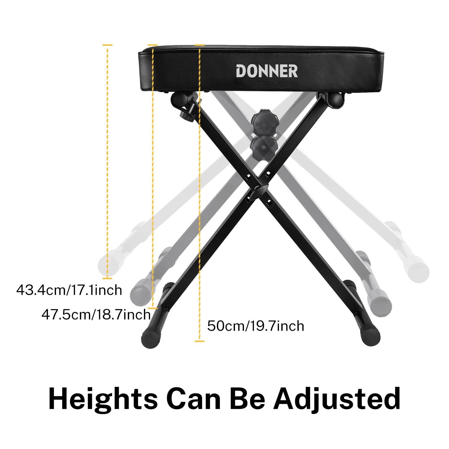 Donner Adjustable X-Style Bench with Extra High-Density Padding
