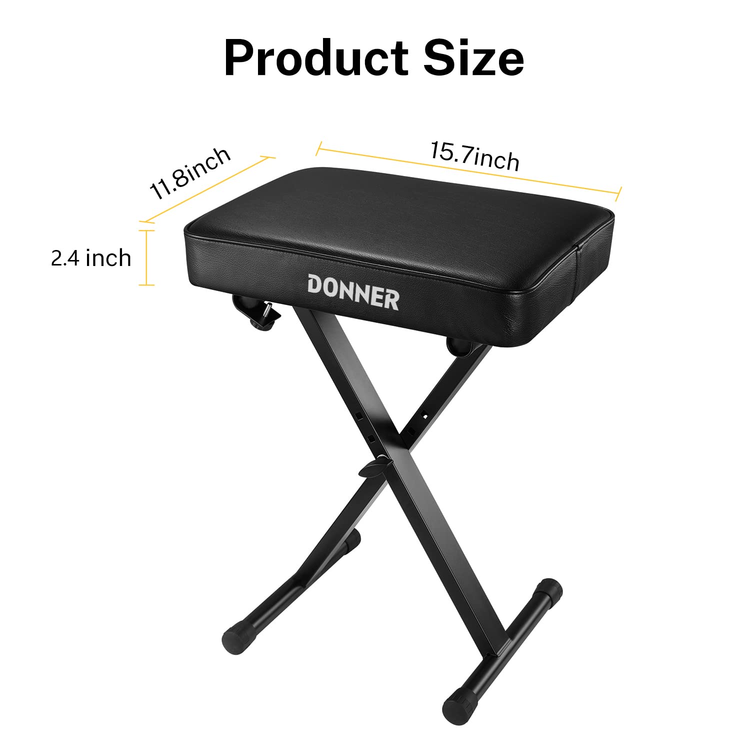 Donner Adjustable X-Style Bench with Extra High-Density Padding