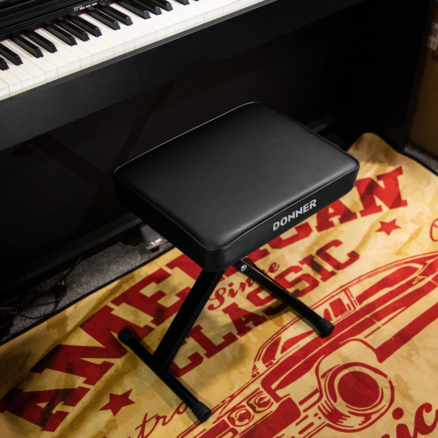 Donner Adjustable X-Style Bench with Extra High-Density Padding
