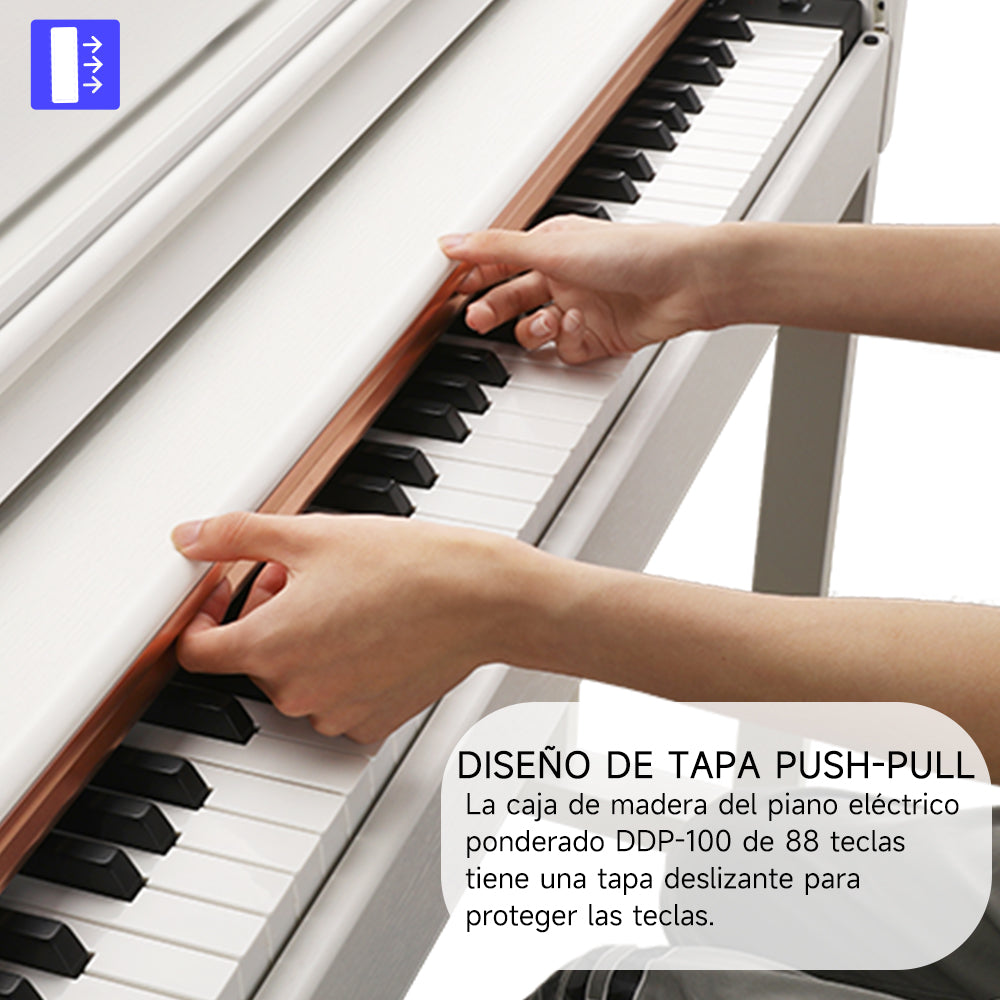 Donner DDP-100 Piano digital blanco con teclado pesado