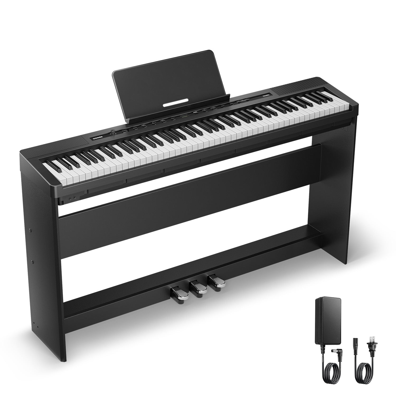 Donner DEP-16S Piano digital de acero pesado-Negro##