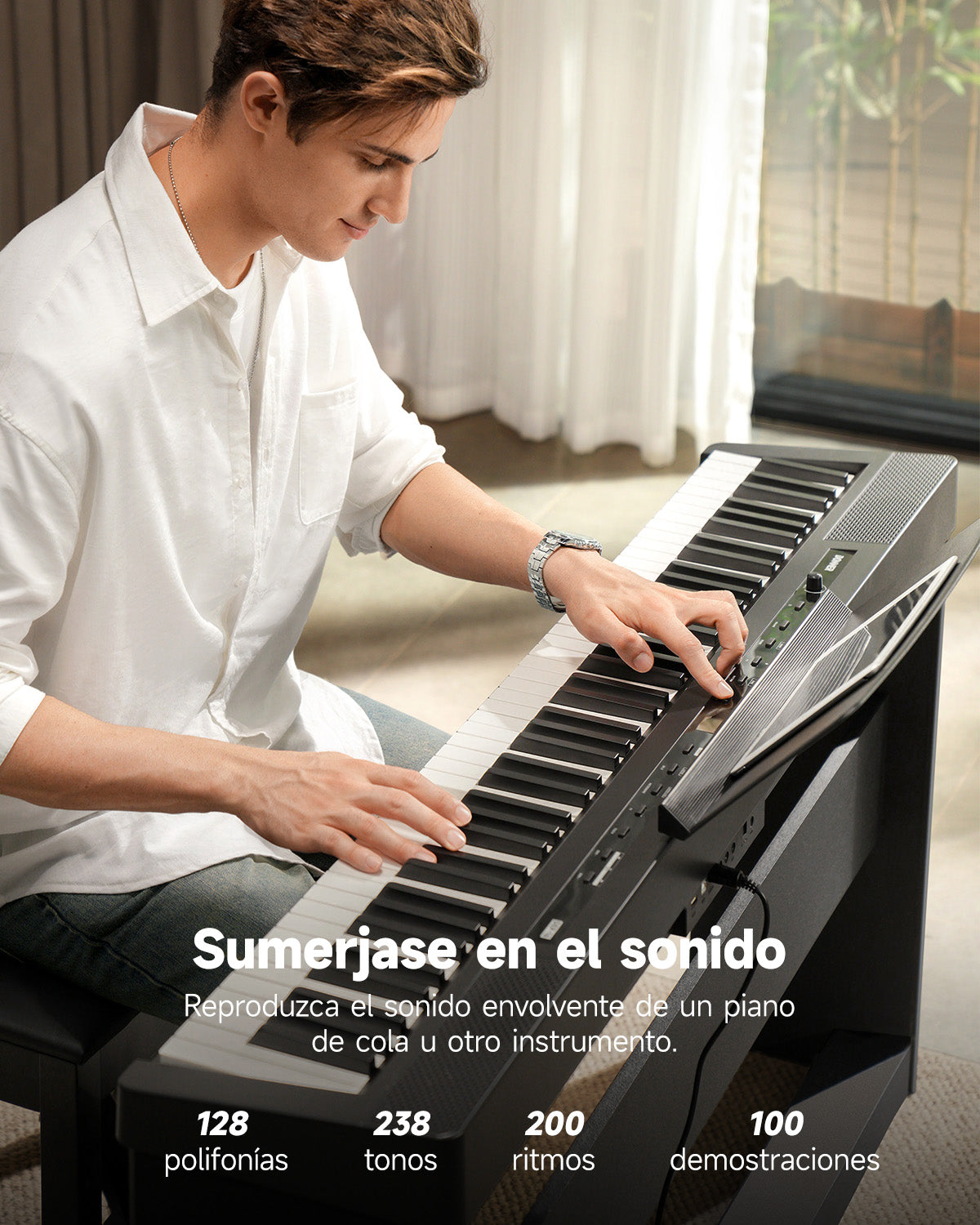 Donner DEP-16S Piano digital de acero pesado-Negro##