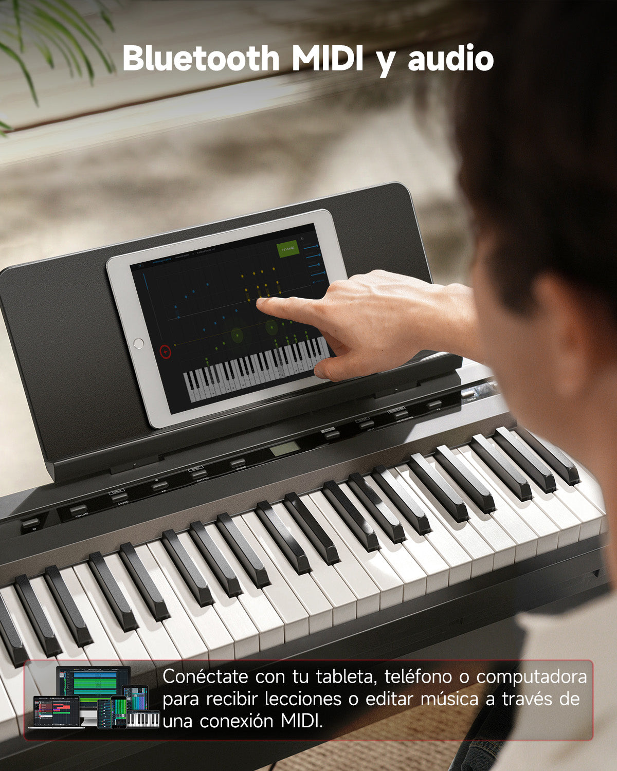 Donner DEP-16S Piano digital de acero pesado-Negro##