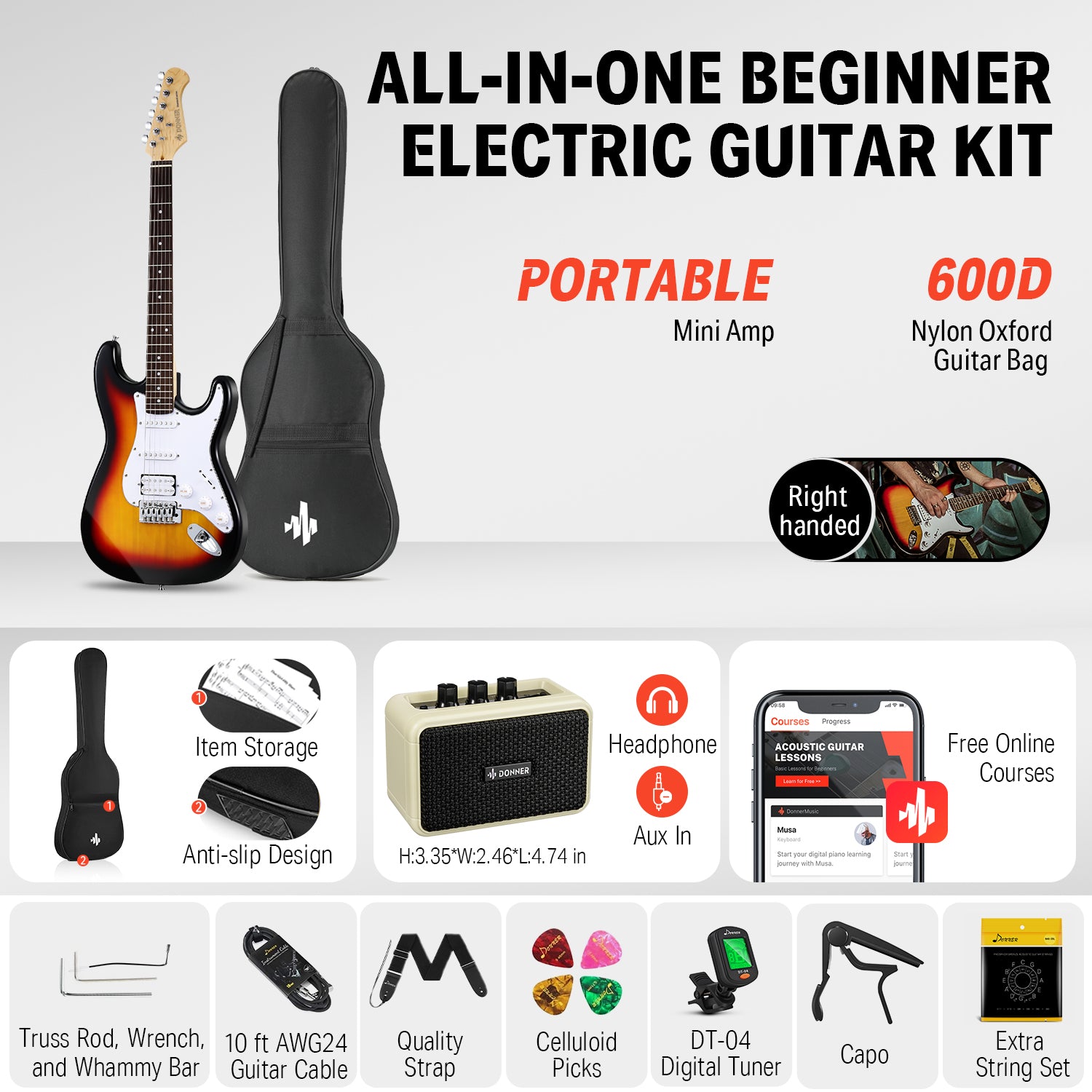 Donner DST-100S Guitarra eléctrica