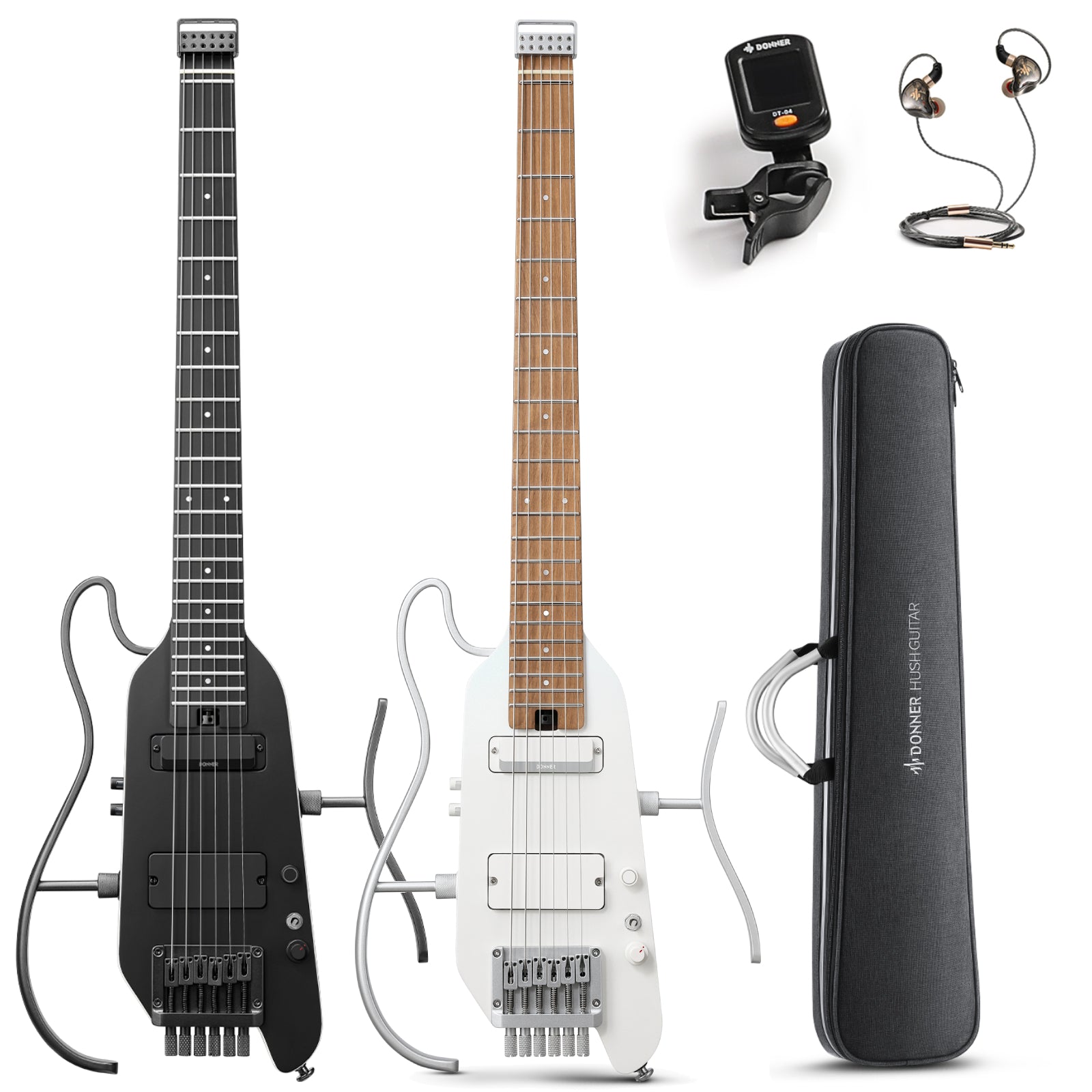 Donner HUSH™ X PRO Guitarra de viaje versátil