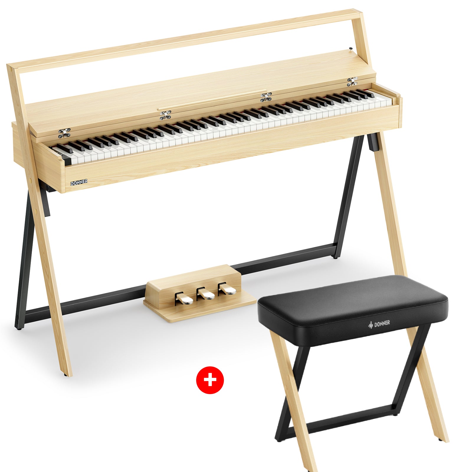 Donner OURA™ R300 Piano digital doméstico de 88 teclas Madera clara