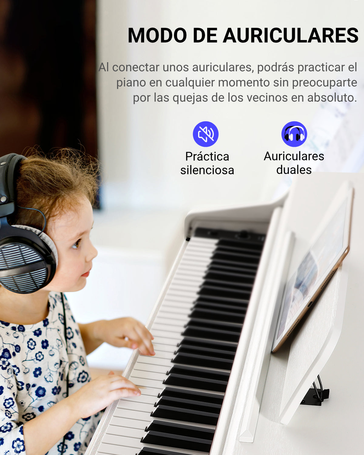 Donner DDP-100 Piano digital blanco con teclado pesado