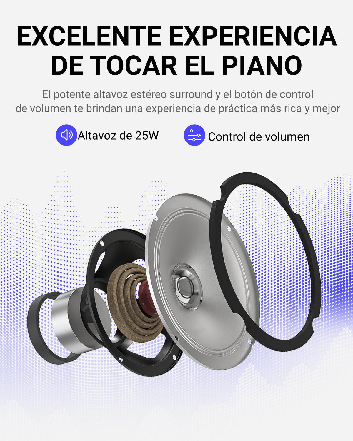 Donner DDP-100 Piano digital blanco con teclado pesado