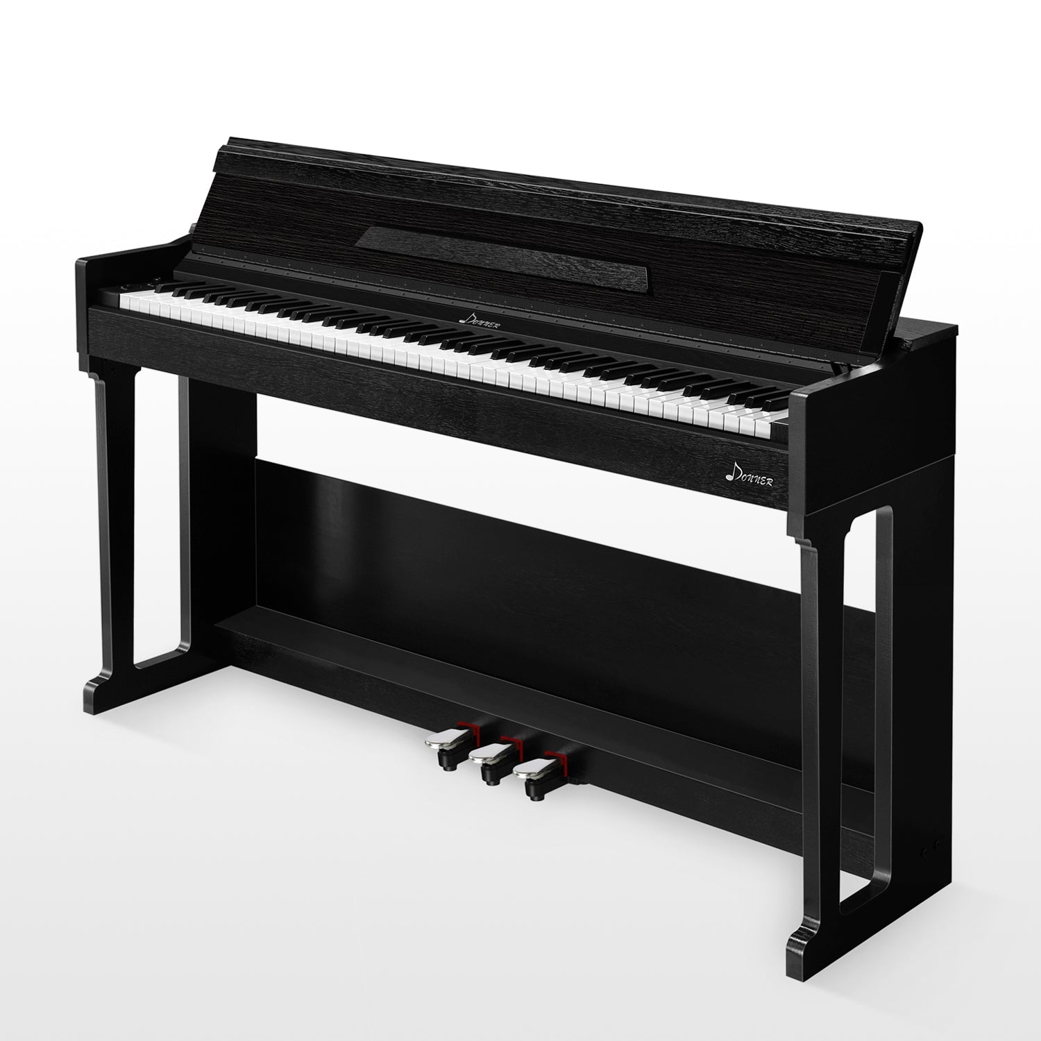 Donner Home Digital Piano 88 Keys, Compact Piano Keyboard Bundle with Furniture Stand Triple Pedals for Beginners Hobbyists, DDP-90 Black - Donner music- UK