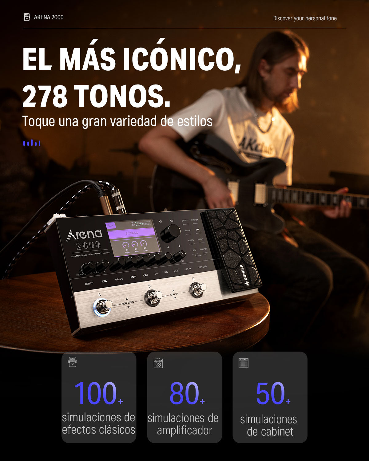 Donner Arena 2000 pedal de guitarra multiefecto