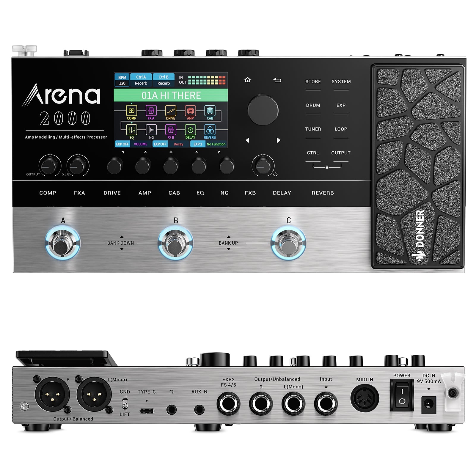 Donner Arena 2000 pedal de guitarra multiefecto