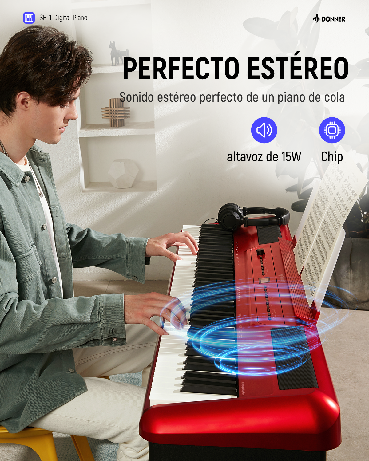 Donner SE-1 piano digital de 88 teclas con teclas ponderadas