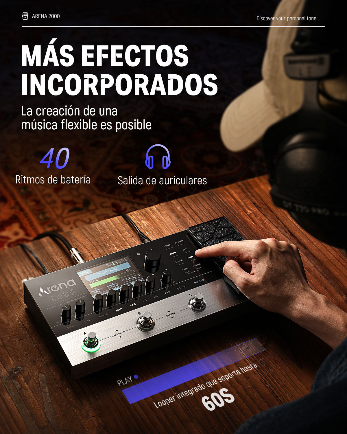 Donner Arena 2000 pedal de guitarra multiefecto