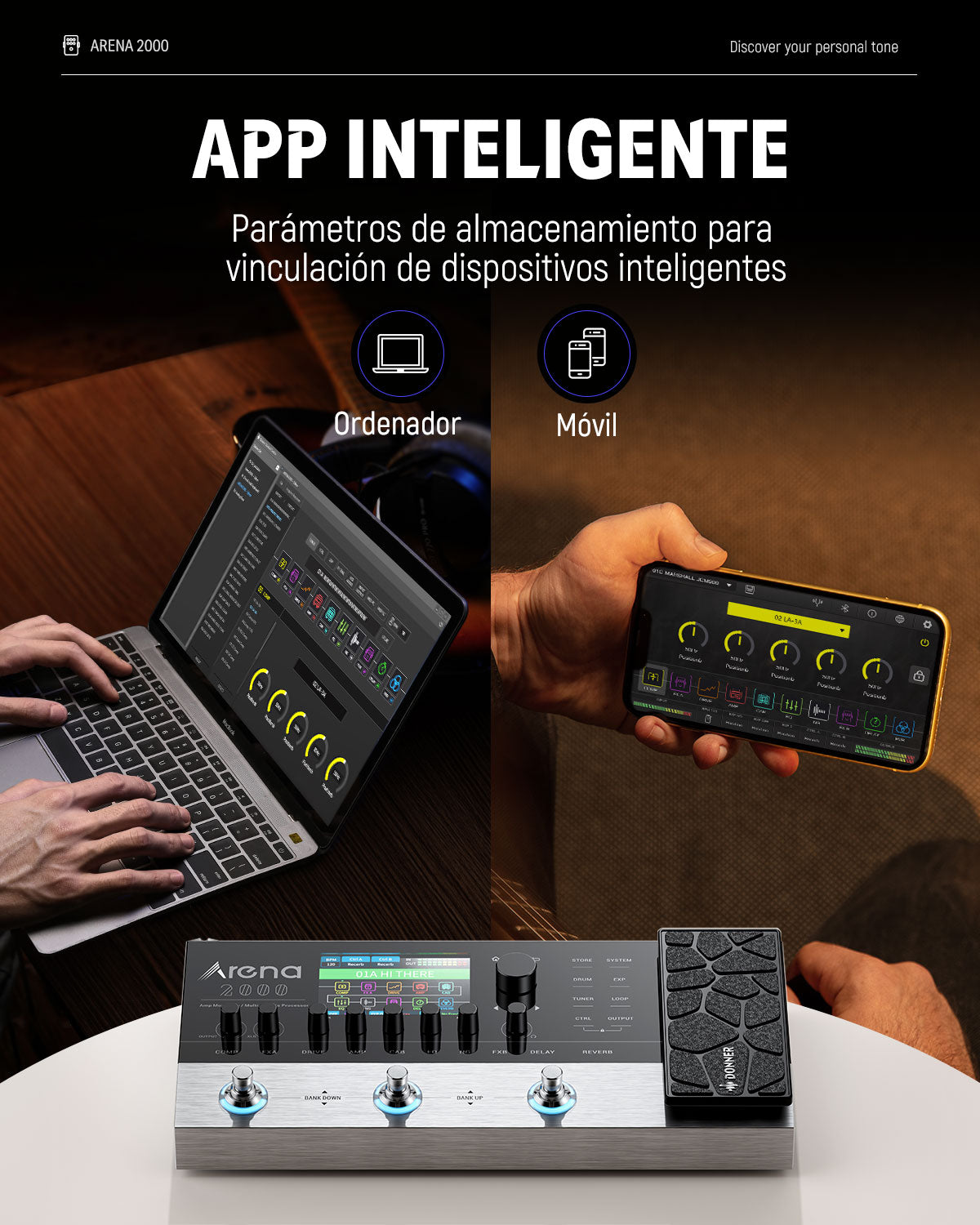 Donner Arena 2000 pedal de guitarra multiefecto