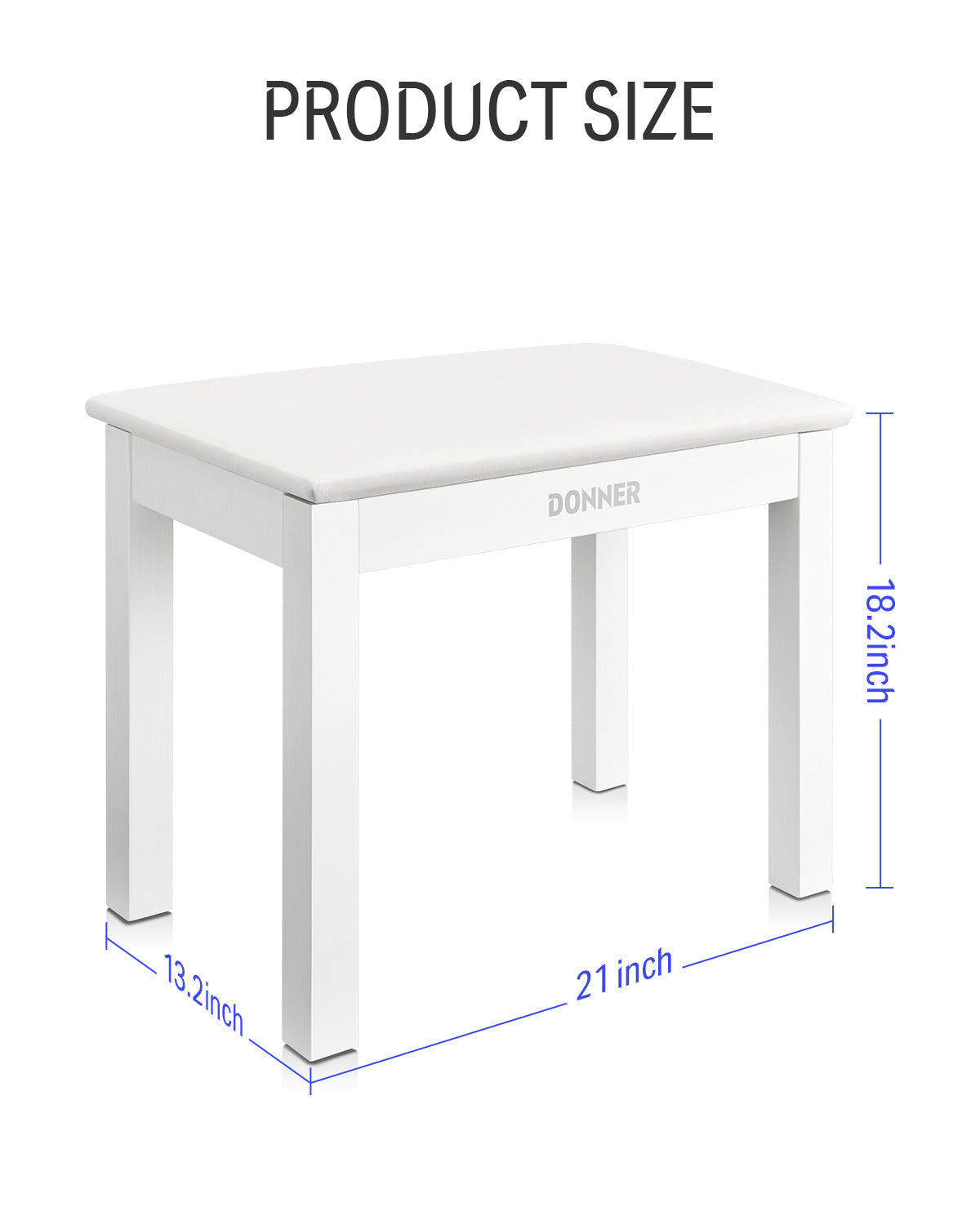 Donner DKB-10 banco para piano-Blanco##