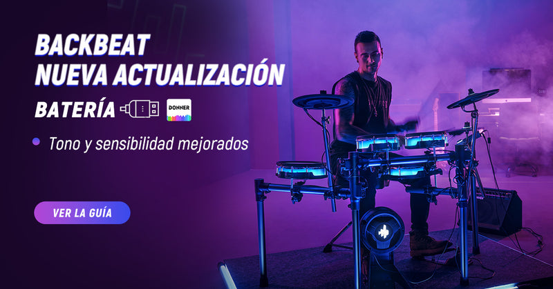 Guía de Actualización del Set de Batería Electrónica Donner BackBeat