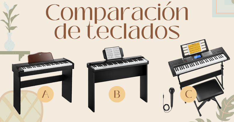 Comparación de tres teclados electrónicos: Donner DEK-610S frente a Donner DK-10S frente a Eastar EK-10S